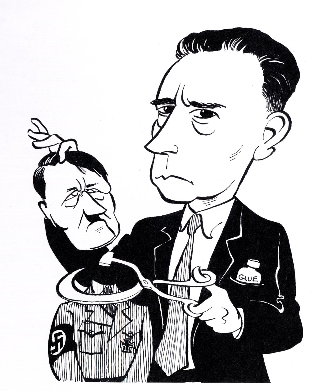 John Heartfield, karikatur med Adolf Hitler af John Minnion