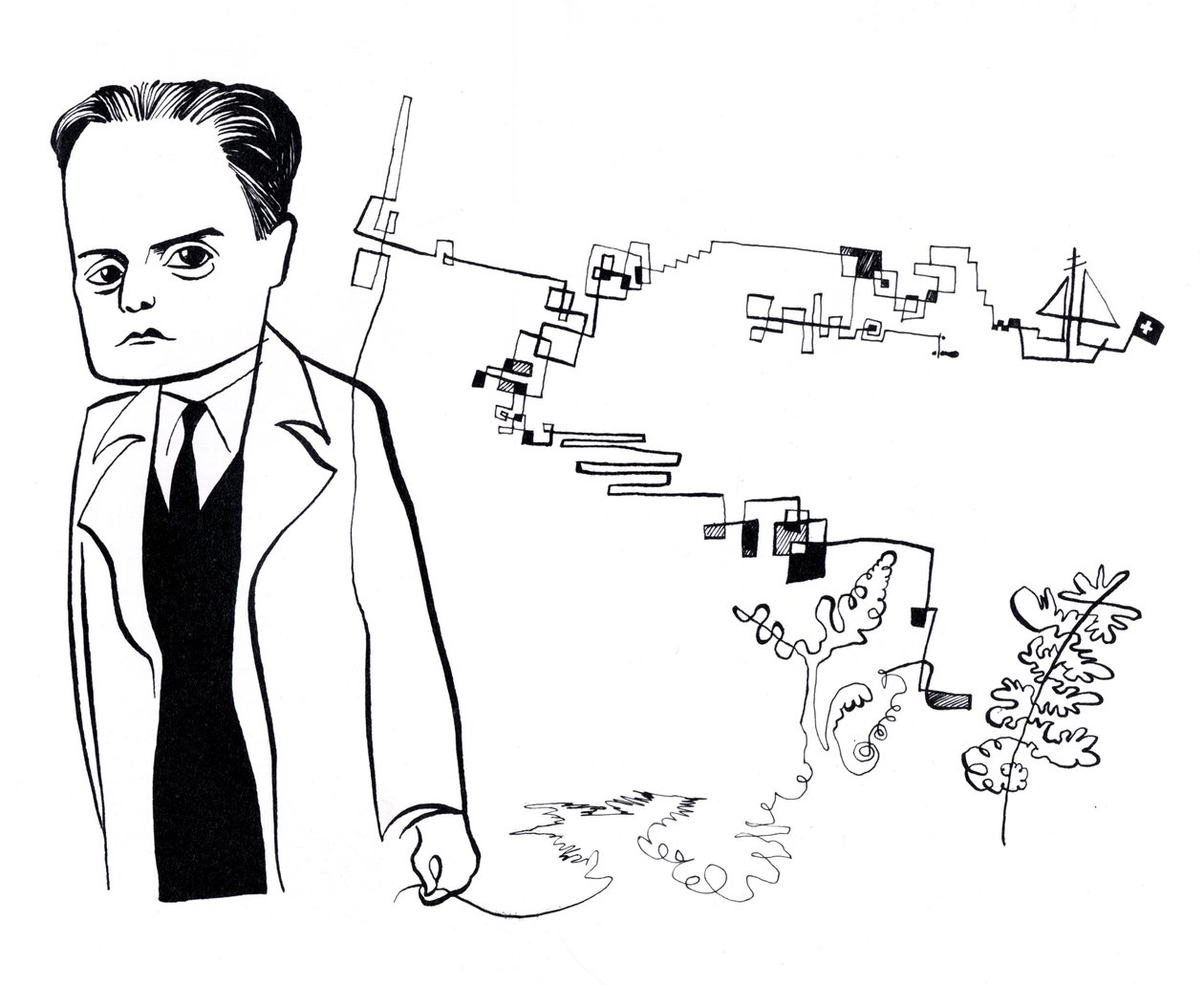 Paul Klee, karikaturer af John Minnion
