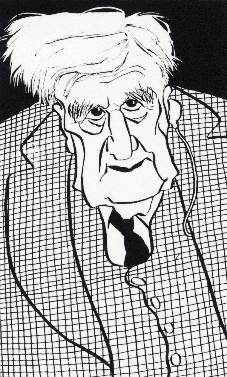 Ralph Vaughan Williams - karikatur af John Minnion