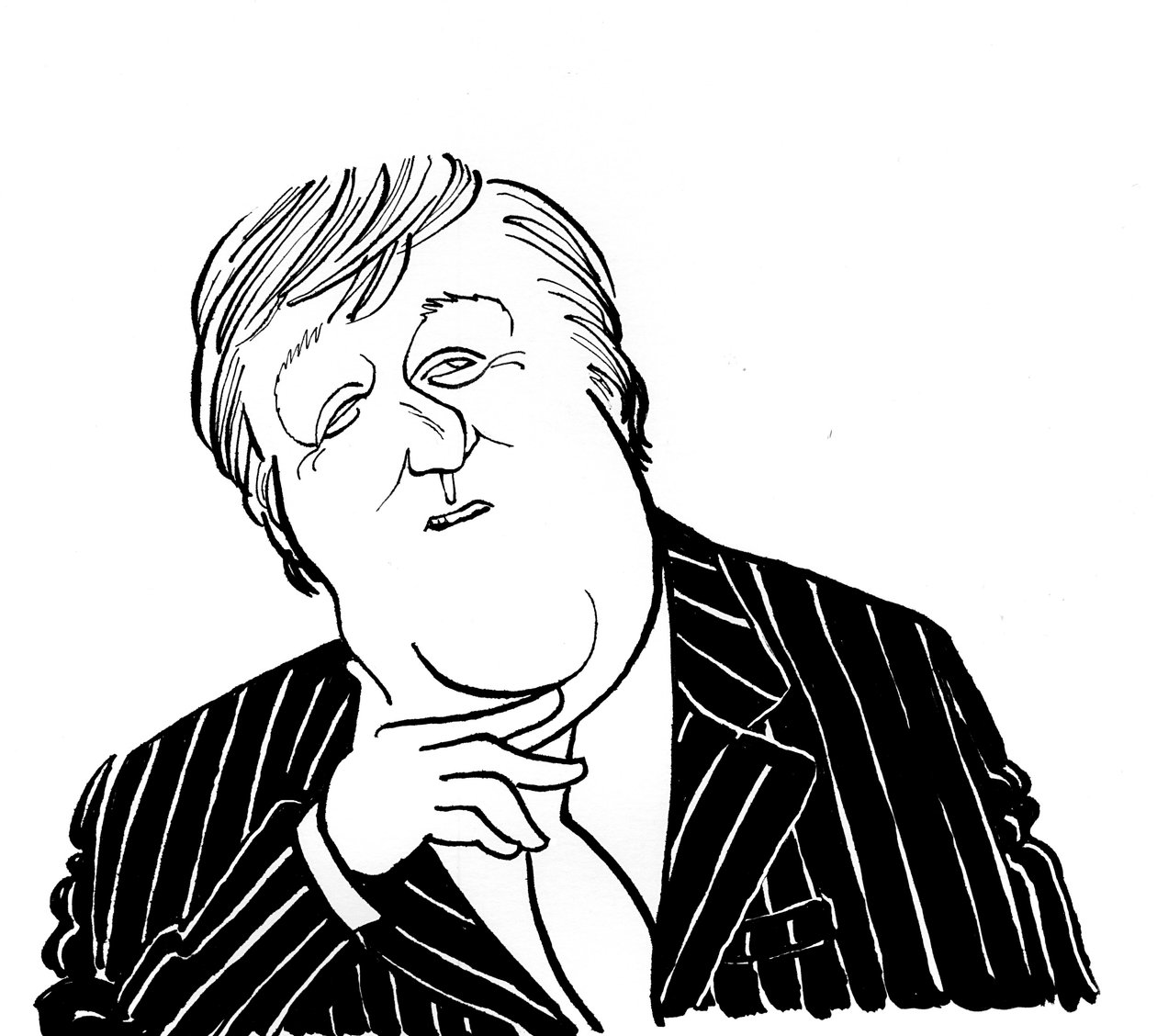 Stephen Fry - karikatur af John Minnion af John Minnion
