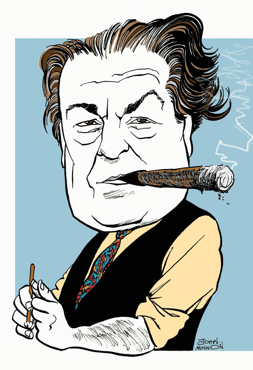 Villa-Lobos, Heitor med cigar af John Minnion