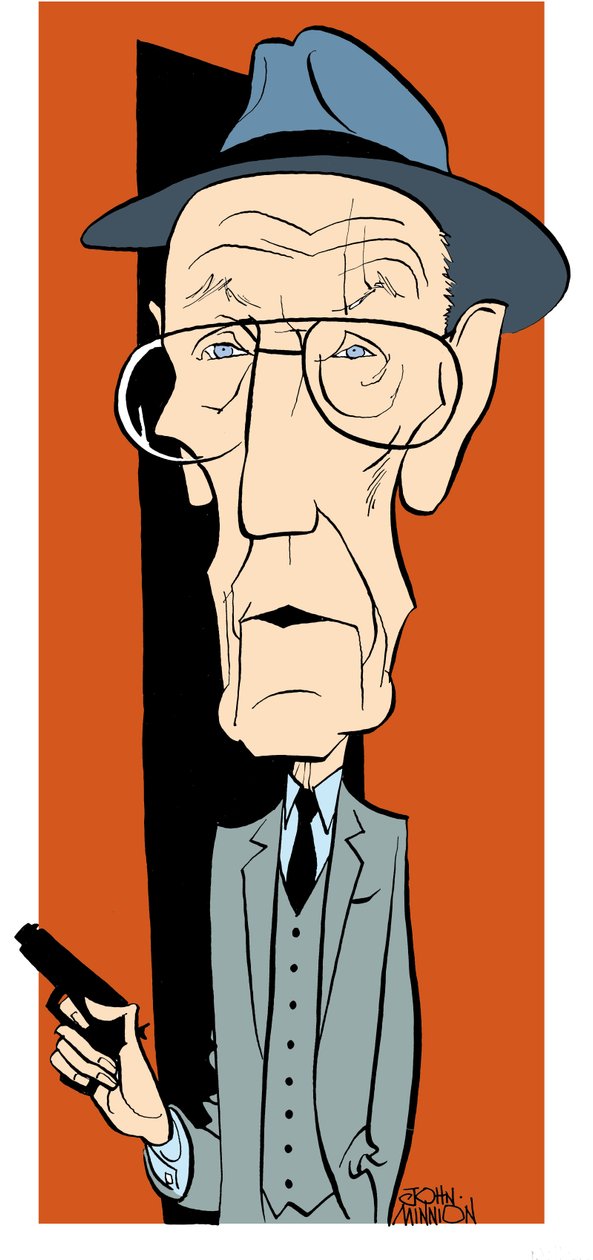William S Burroughs, karikatur af John Minnion af John Minnion