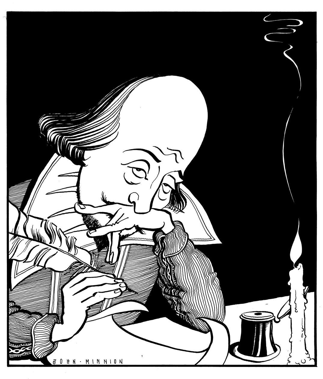 William Shakespeare skriver et stykke af John Minnion af John Minnion