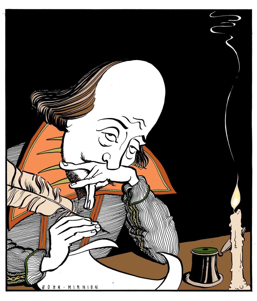 William Shakespeare skriver et stykke af John Minnion af John Minnion