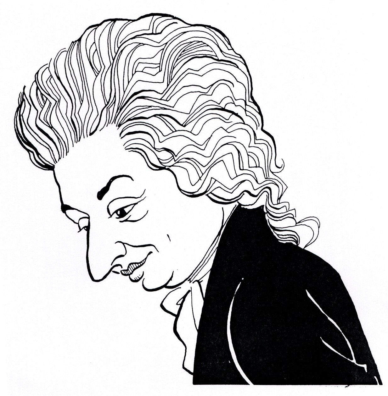 Wolfgang Amadeus Mozart - caricature af John Minnion