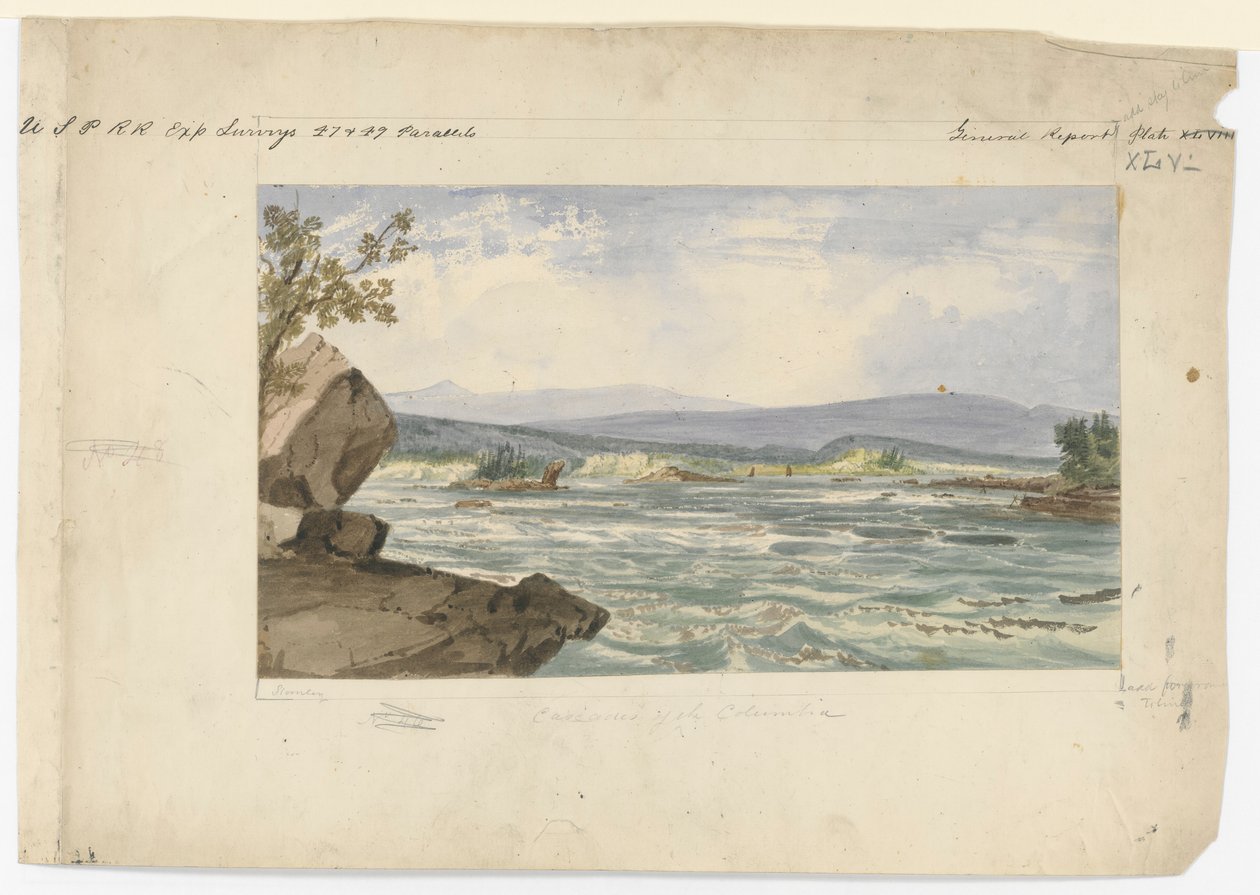 Cascades af Columbia af John Mix Stanley