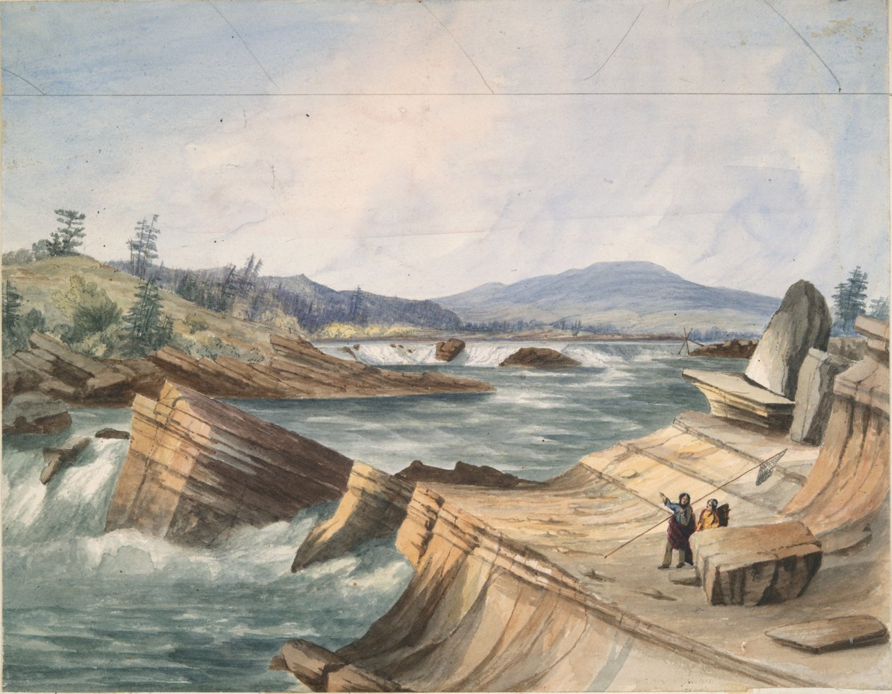 Kettle Falls, Columbiafloden af John Mix Stanley