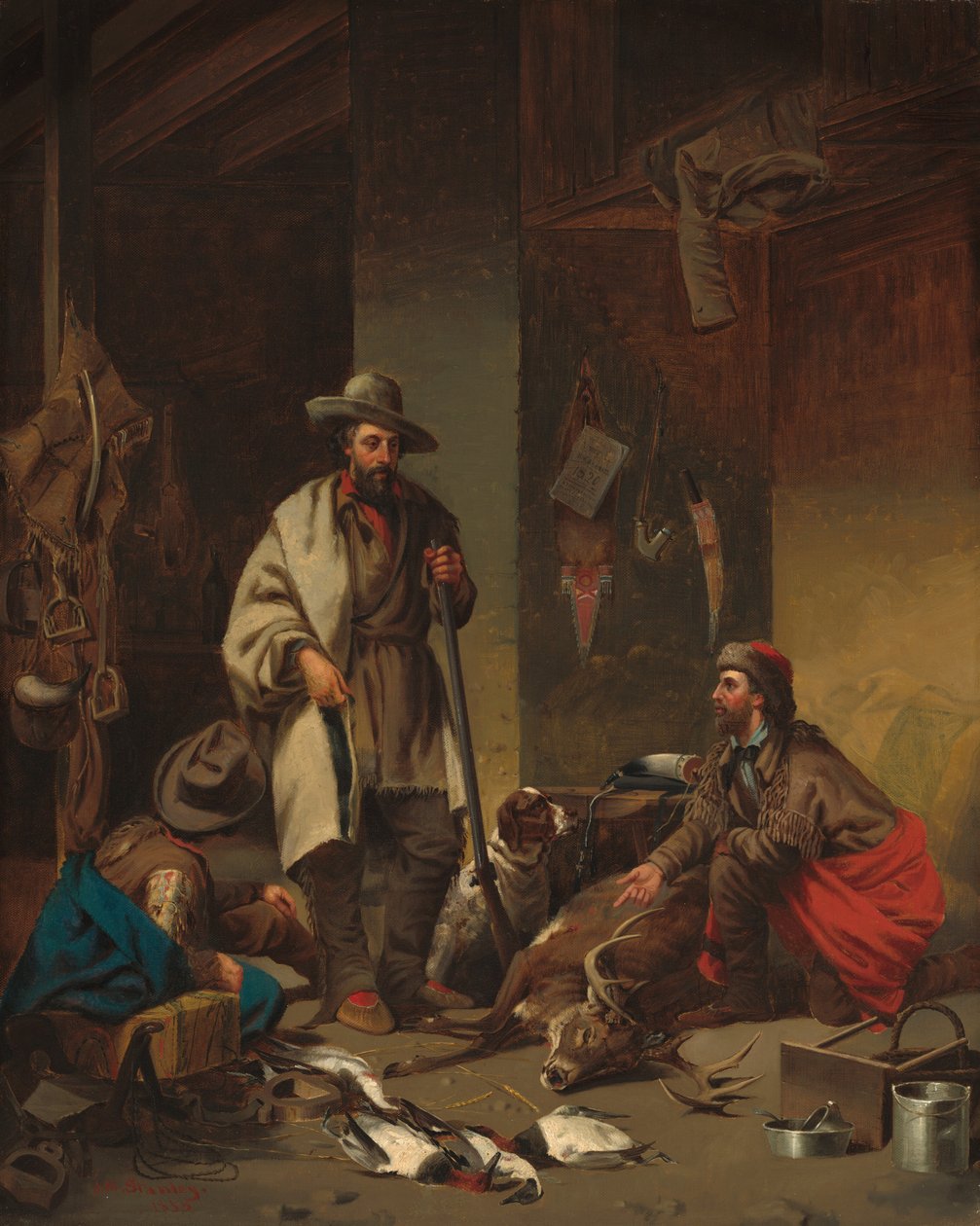 Fangstmandens hytte, 1858. af John Mix Stanley
