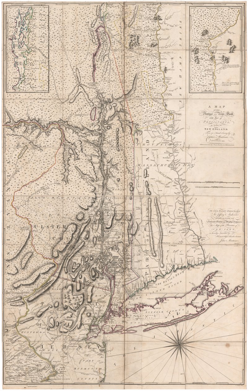 Et kort over provinsen New York... af kaptajn Montresor af John Montresor