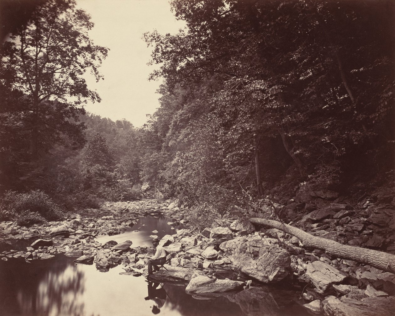 Wissahickon Creek nær Philadelphia, ca. 1863. af John Moran
