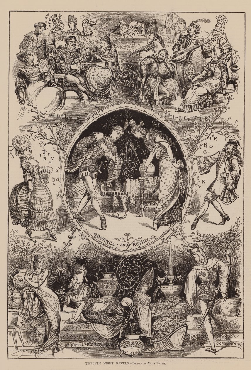 Twelfth Night Revels (kobberstik) af John Moyr Smith