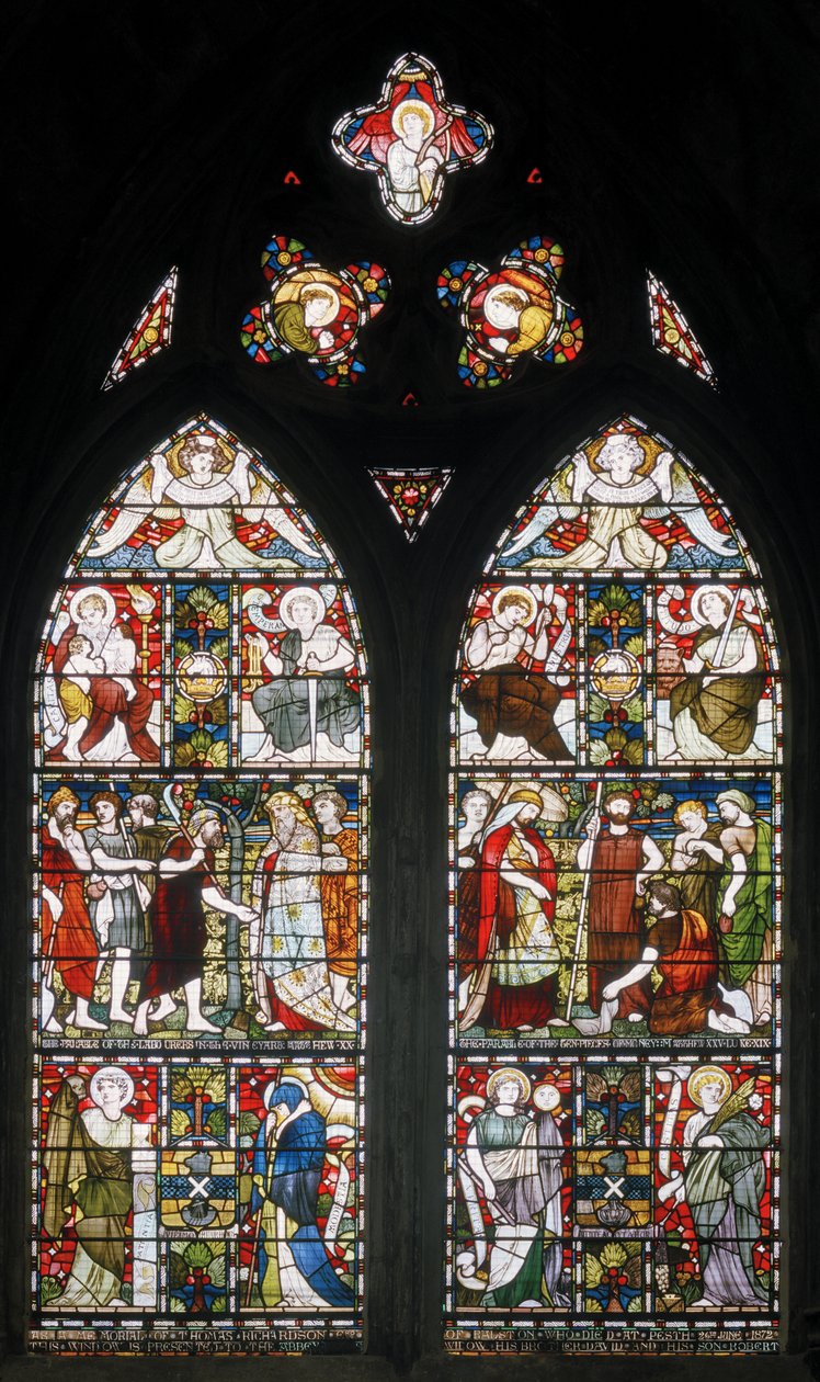 Paisley Abbey, Cottire & Co, tilskrevet John Moyr Smith, Temperence, Faith etc, 1873 af John Moyr attr.to Smith