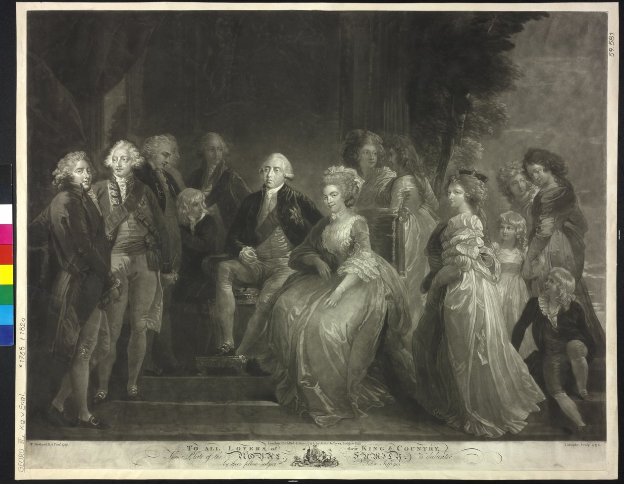 Kongen af England med sin kvinde og hendes børn George III af John Murphy