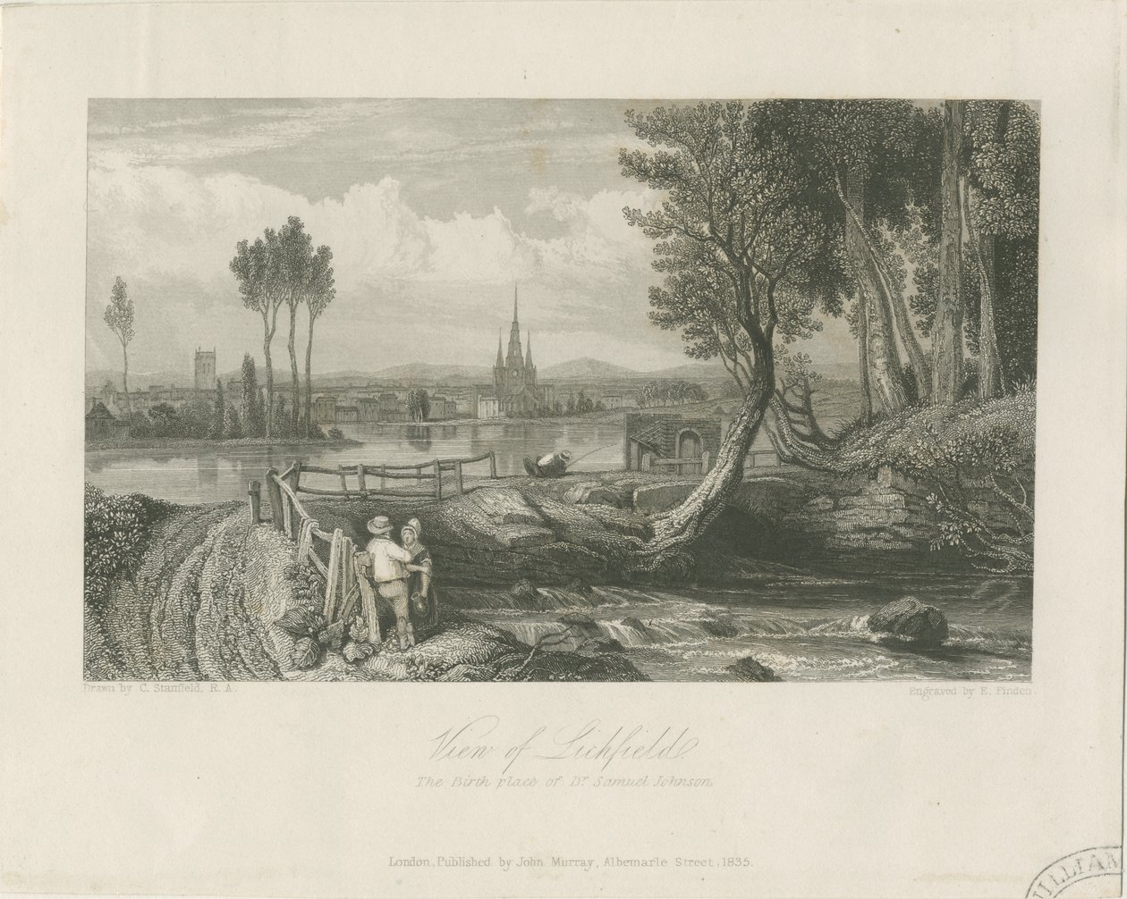 Lichfield - Eastview: stålgravering, og [c 1835] (tryk) af John Murray
