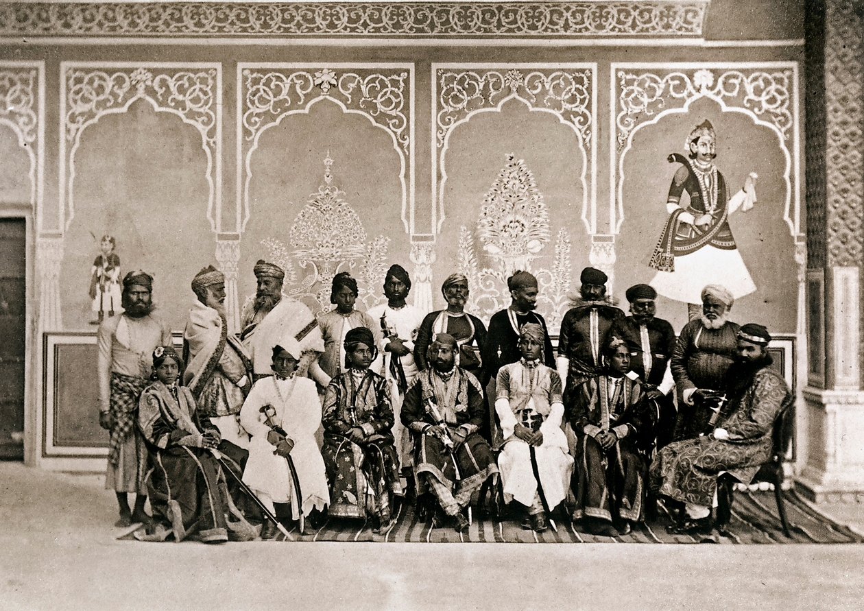 Mændene ved hoffet af Ram Singh III, Maharaja af Jaipur af John Murray