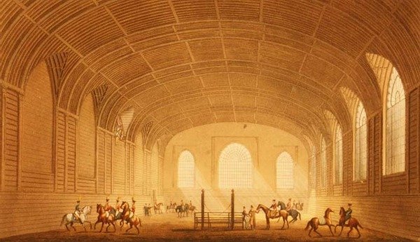 The Riding House fra Views of the Royal Pavilion, Brighton af John Nash af John Nash