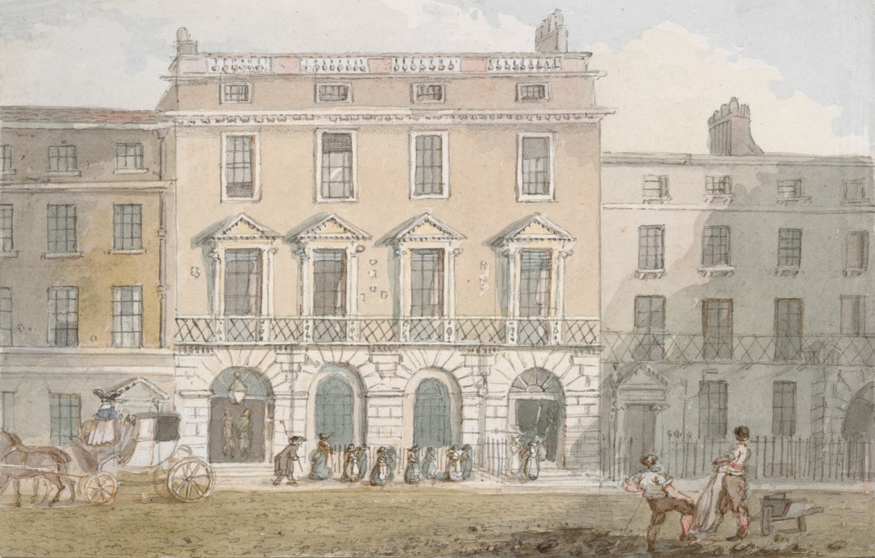 Freemasons Hall and Tavern, Great Queen Street, ca. 1800 (wc på papir) af John Nixon
