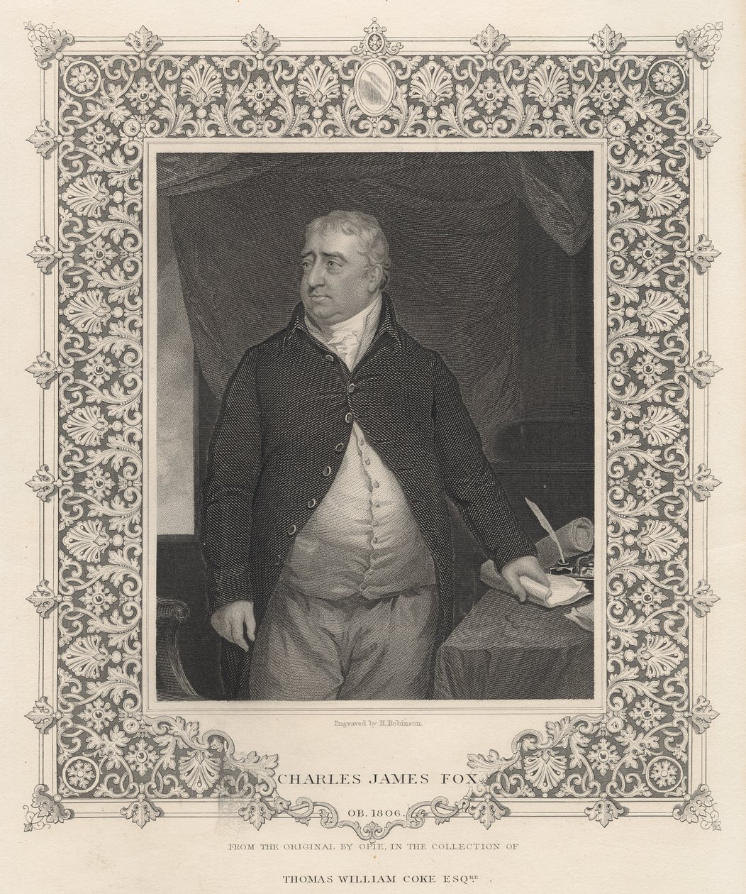 Charles James Fox (gravering) af John Opie