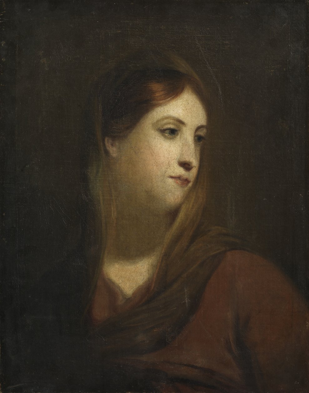 Skitse til et kvindeligt hoved, ca. 1800 af John Opie