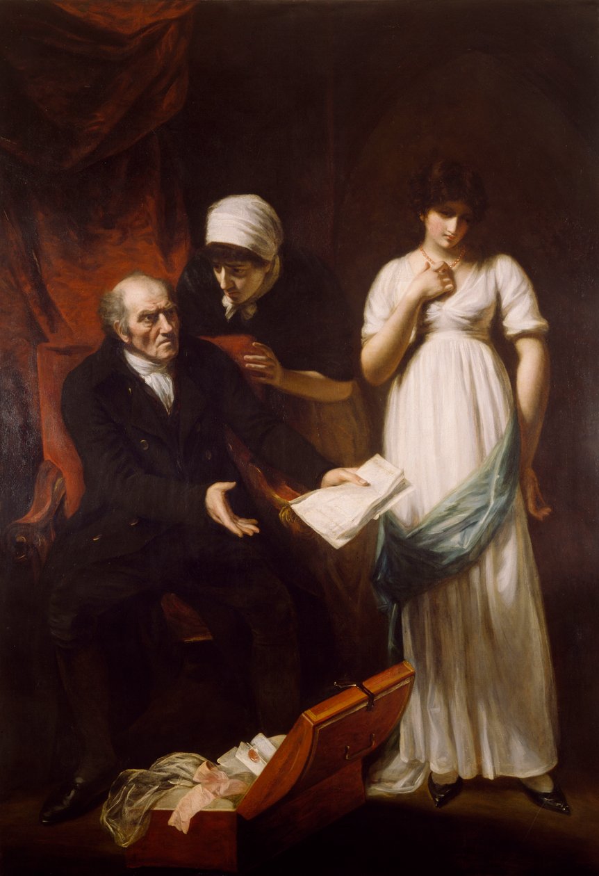 Den vrede far eller opdagelsen af den hemmelige korrespondance, 1802 af John Opie