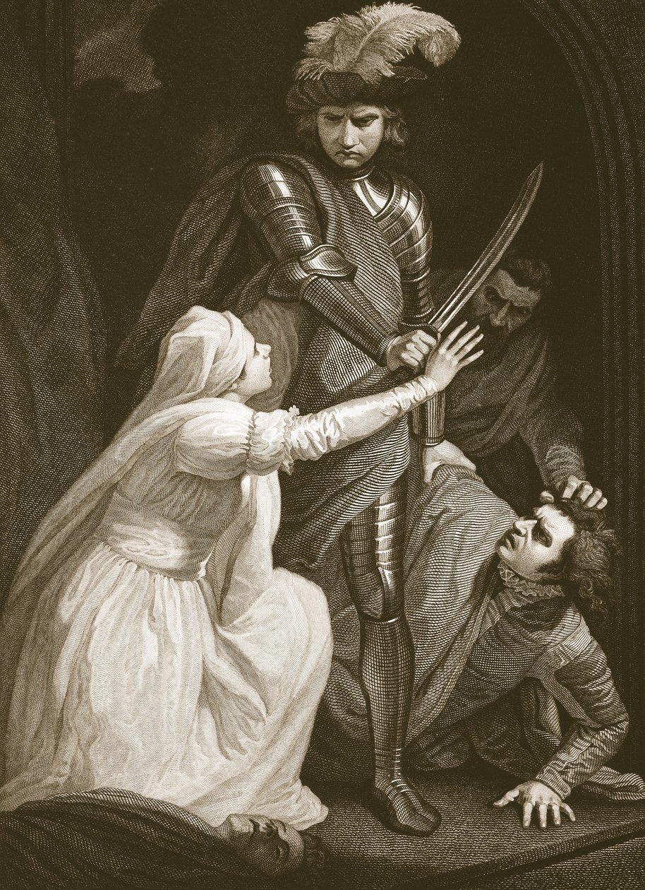 The Seizing of Mortimer, indgraveret af J. Fittler, illustration fra David Humes 