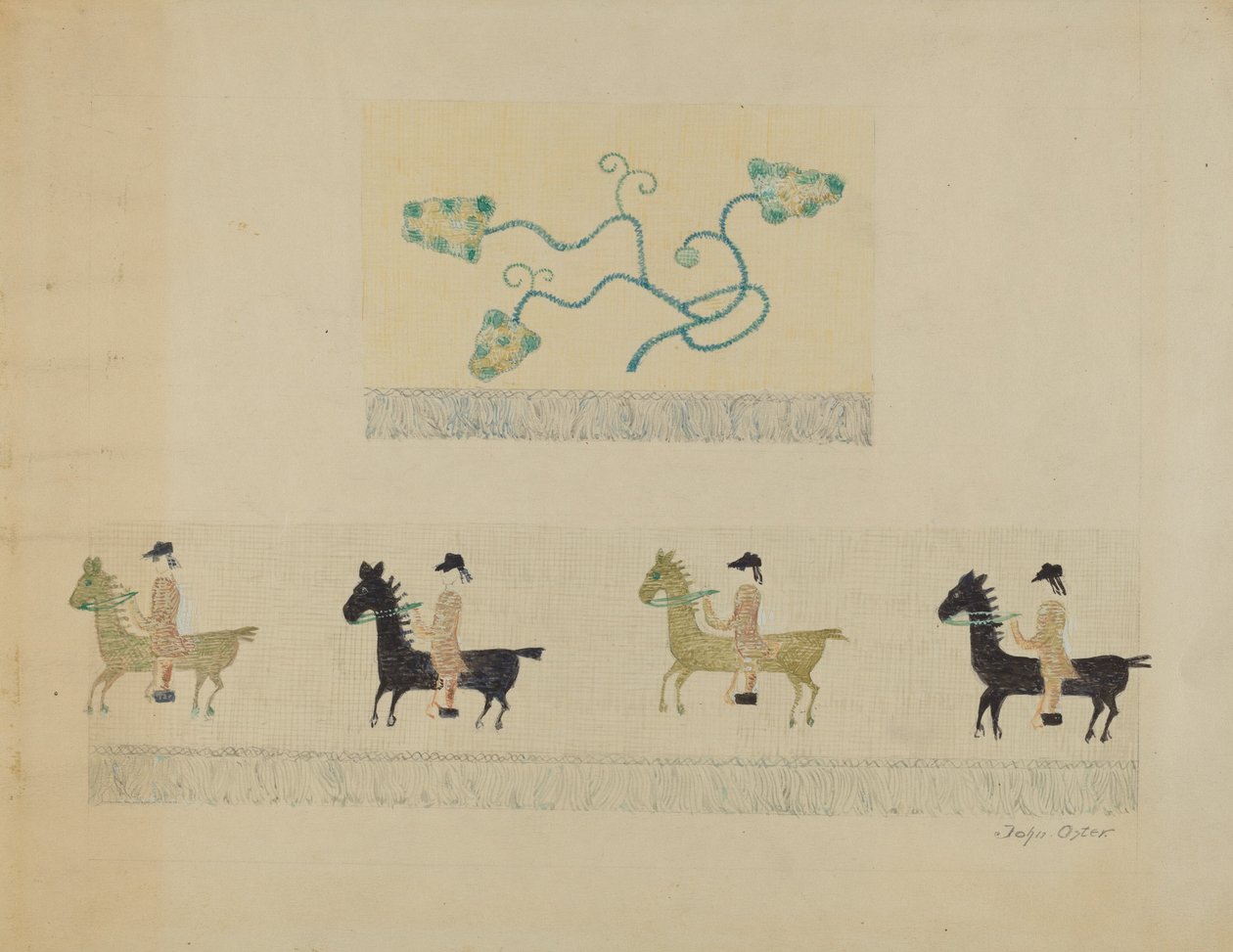 Crewel broderi af John Oster