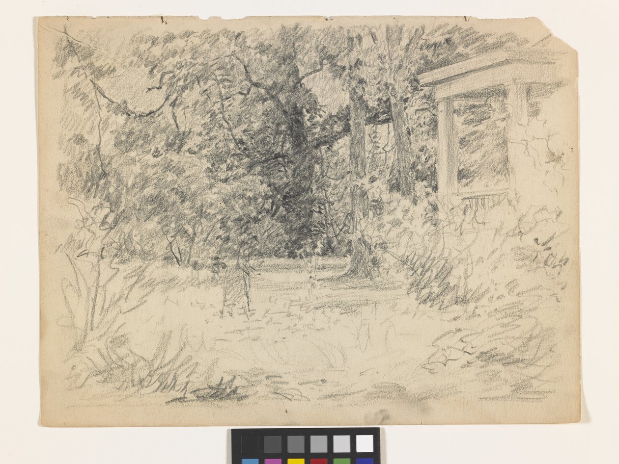 Study For Winifred At The Hermitage (blyant på råhvidt papir) af John Otis Adams