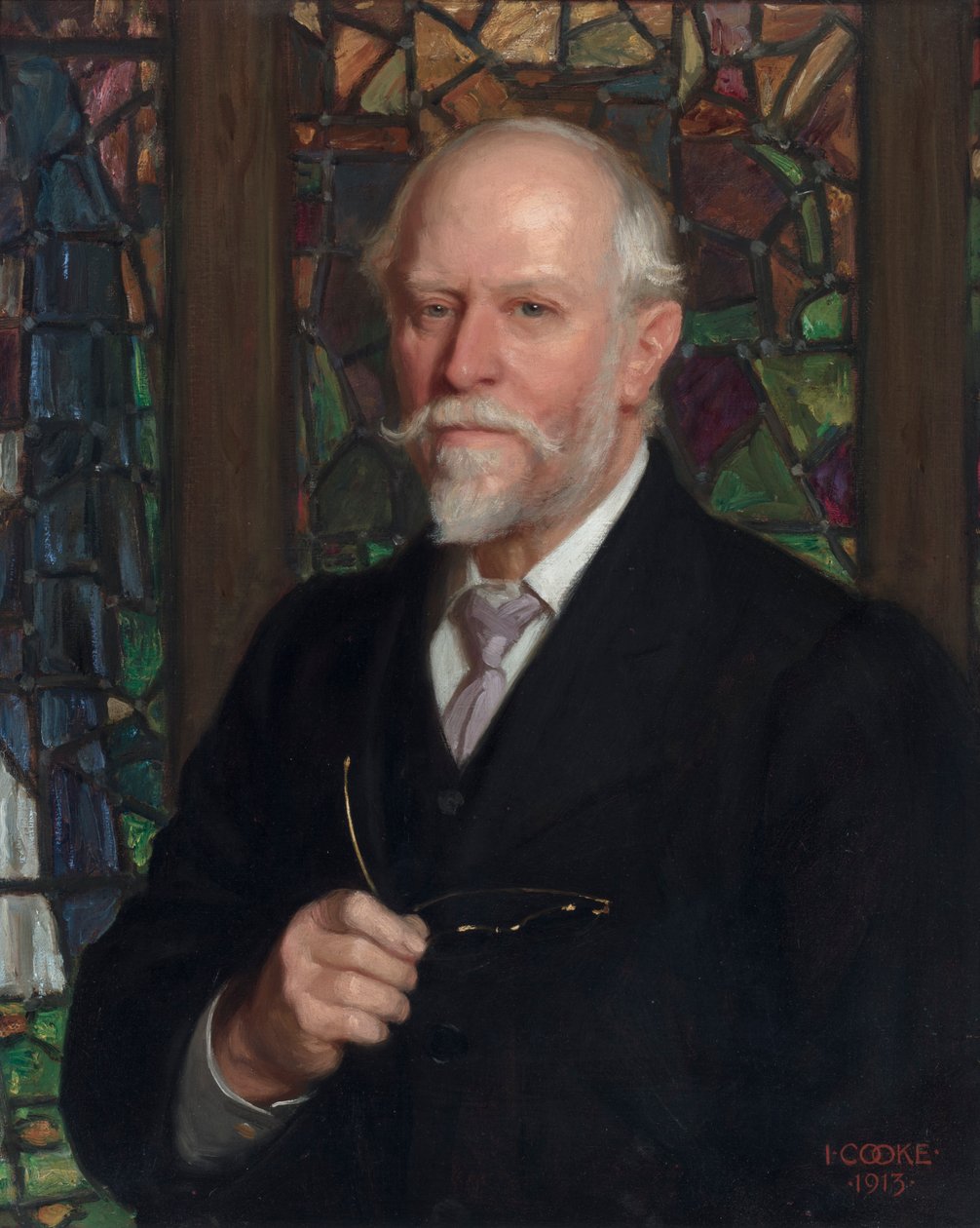 Portræt af Christopher W. Whall af John Percy Cooke