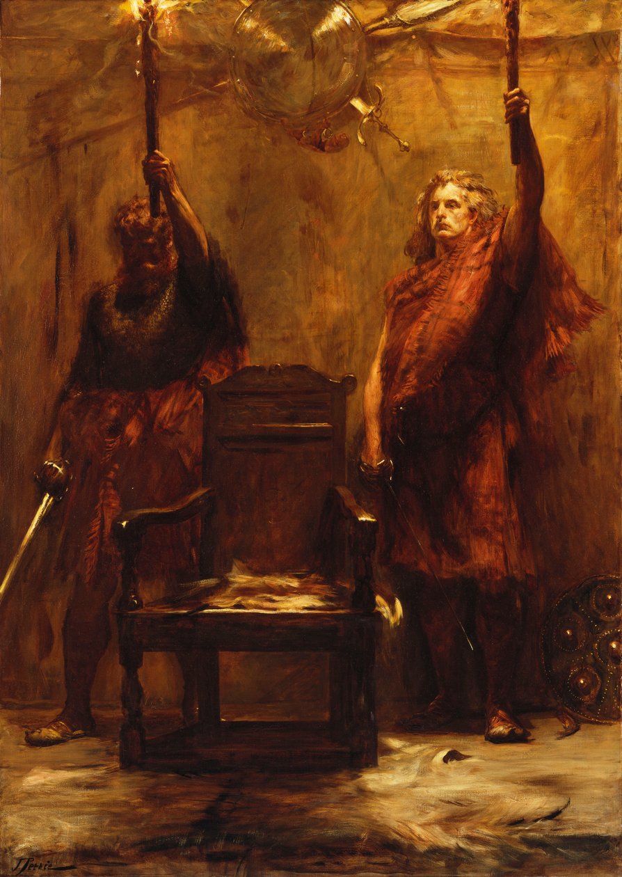 Høvdingens lysestager af John Pettie