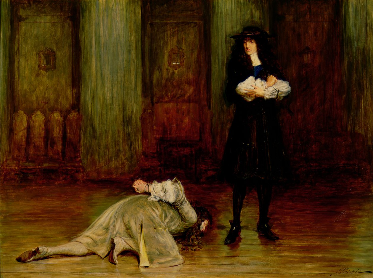 Hertugen af Monmouth bønfalder for sit liv før James II af John Pettie