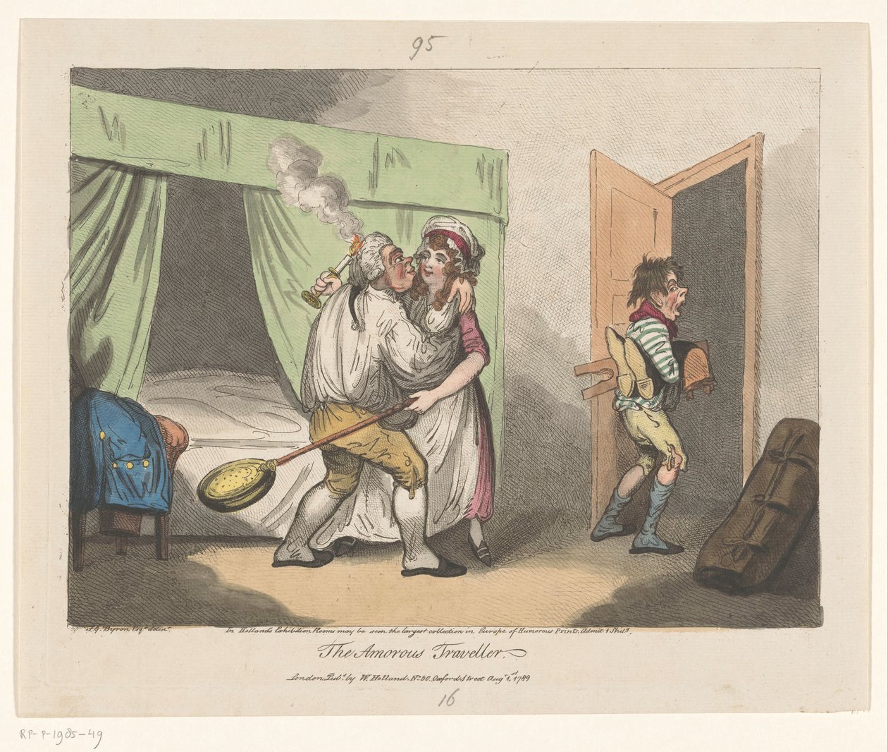 De Lustige Reiziger The Amorous Traveler (titel på objekt) af John Pettit (attributed to)