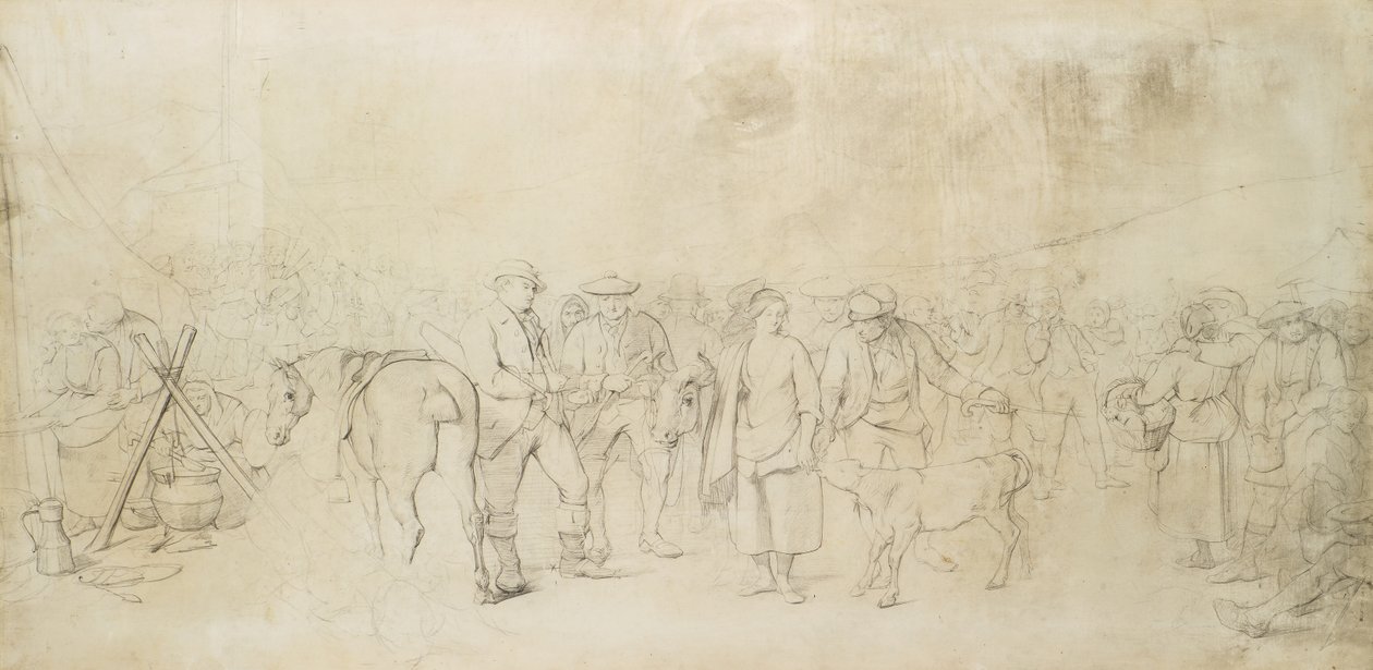 A Scotch Fair, ca. 1847 (blyant) af John Phillip