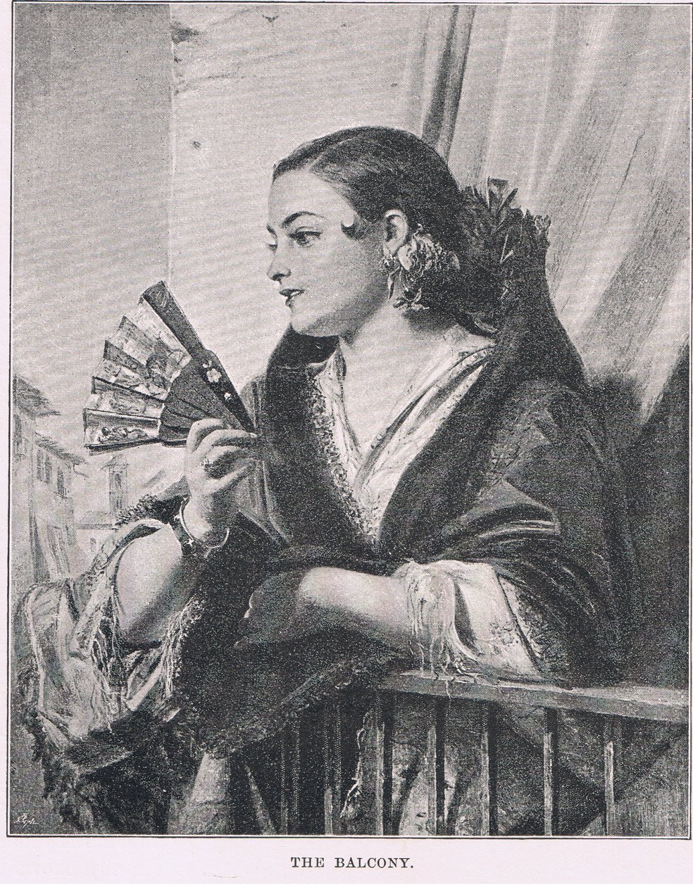 Balkonen, fra The Magazine of Art 1893, Cassell and Company af John Phillip
