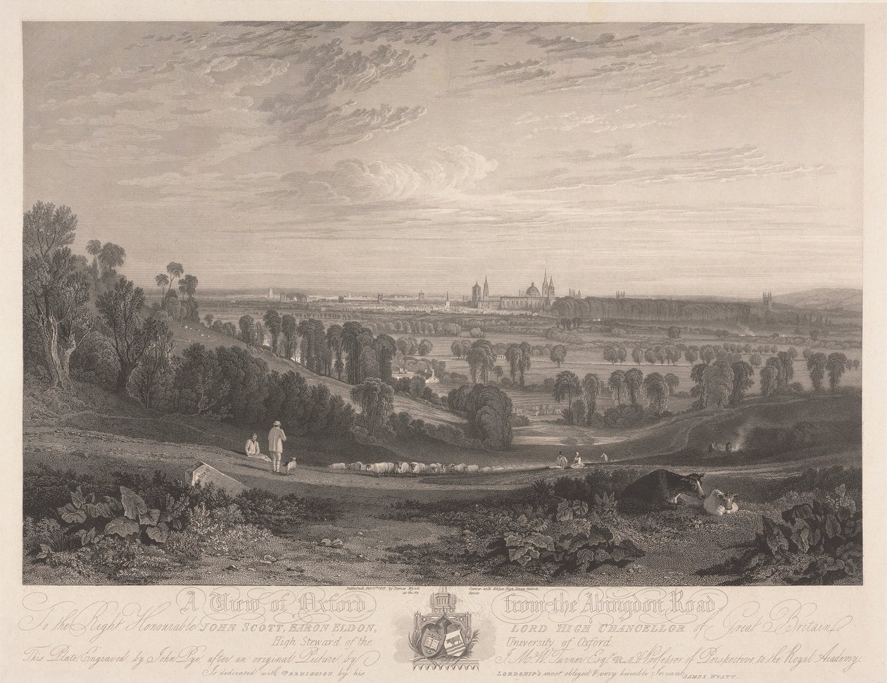 Udsigt over Oxford fra Abingdon Road af John Pye