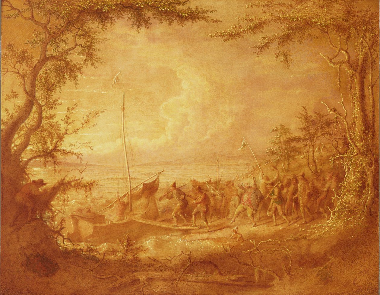 Ombordstigning fra Communipaw, 1861 af John Quidor