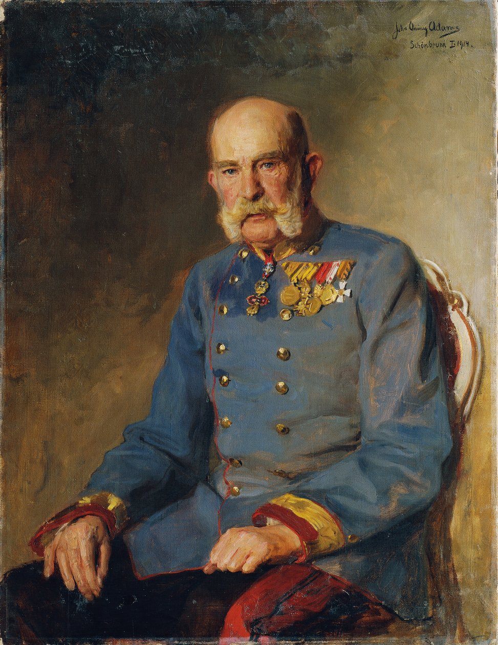 Kejser Franz Joseph I i en østrigsk feltmarskals tjenesteuniform af John Quincy Adams