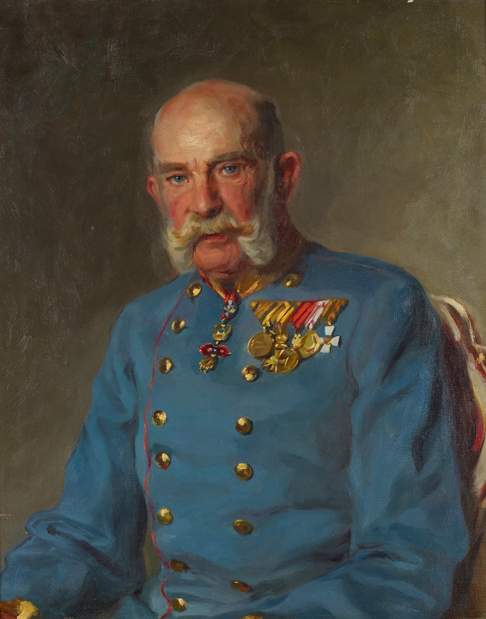 Kejser Franz Joseph I i en østrigsk feltmarskals tjenesteuniform af John Quincy Adams