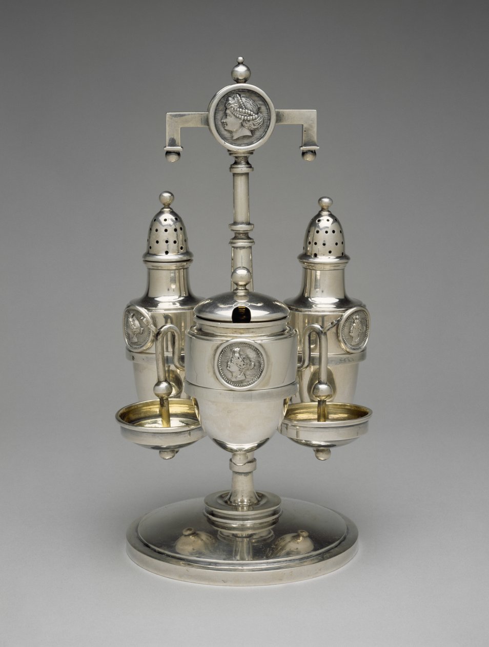 Hjulsæt, ca. 1862-1871 (sølv med forgyldt sølv) af John R. (attr.to) Wendt