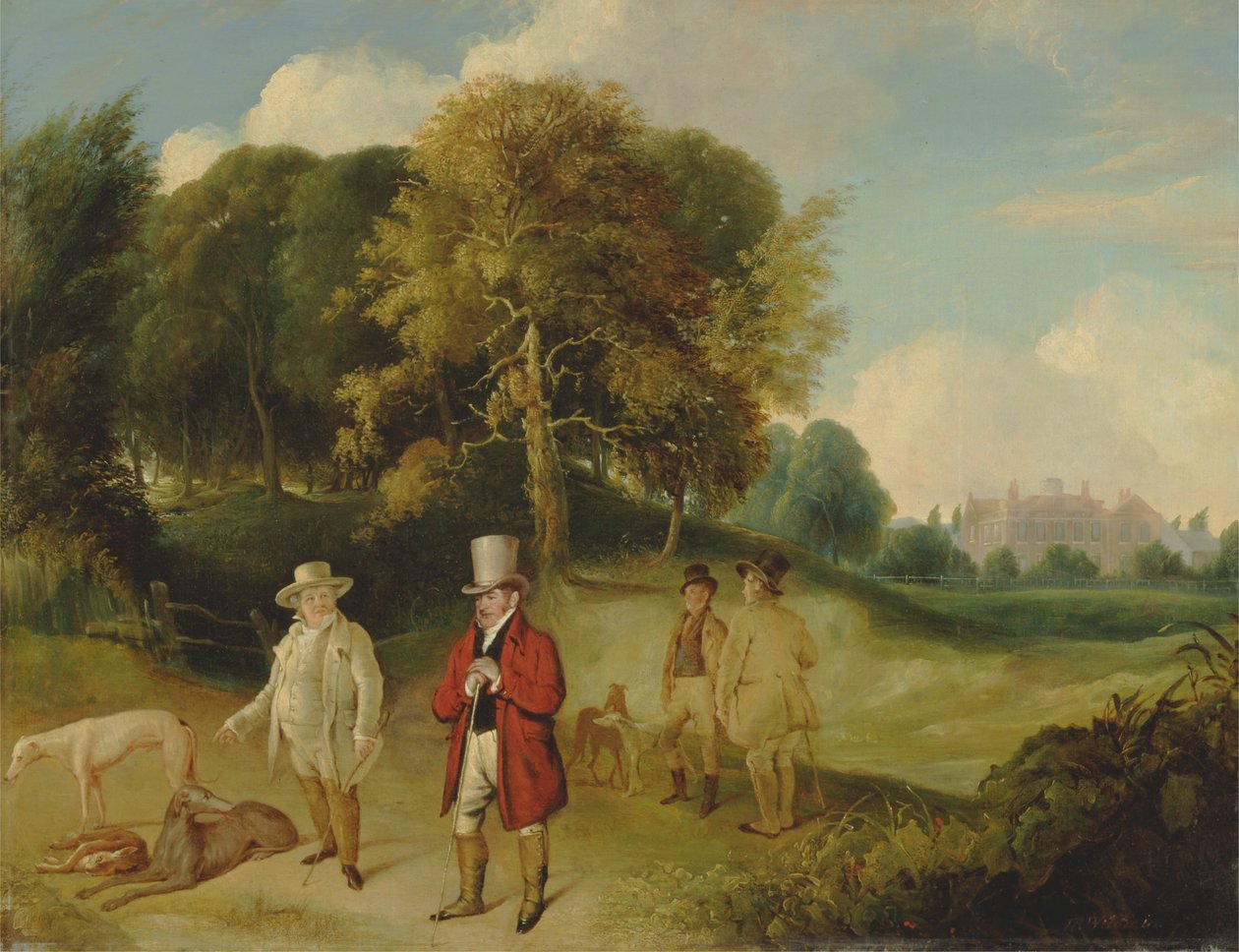 J.M.W. Turner og Walter Fawkes i Farnley Hall af John R. Wildman