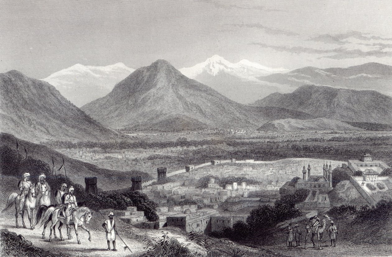 Cabul fra Bala Hissar, graveret af J. Stephenson, ca. 1870 af John Ramage