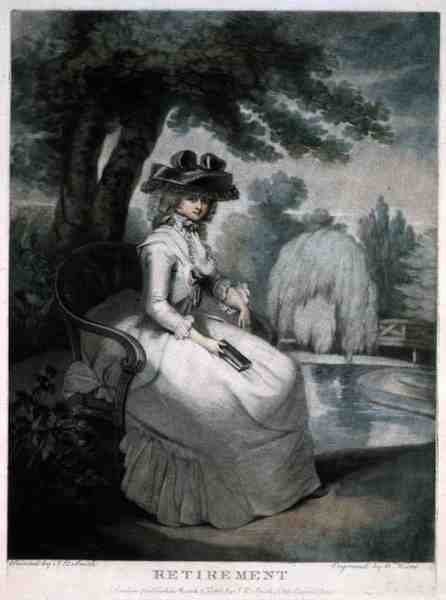 Pensionering, indgraveret af William Ward (1766-1826), pub. af kunstneren af John Raphael (after) Smith