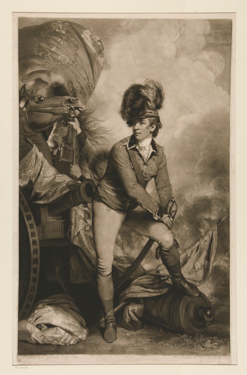 Oberst Tarleton (Sir Bennastre Tarleton, 1754-1883) af John Raphael Smith