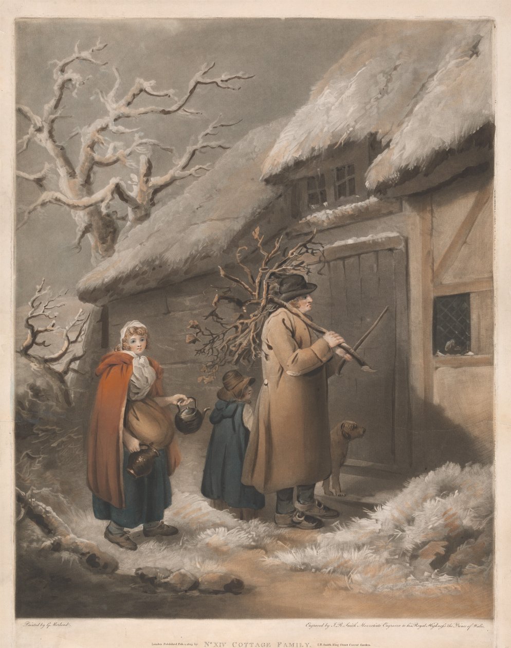 Familie i et landhus af John Raphael Smith