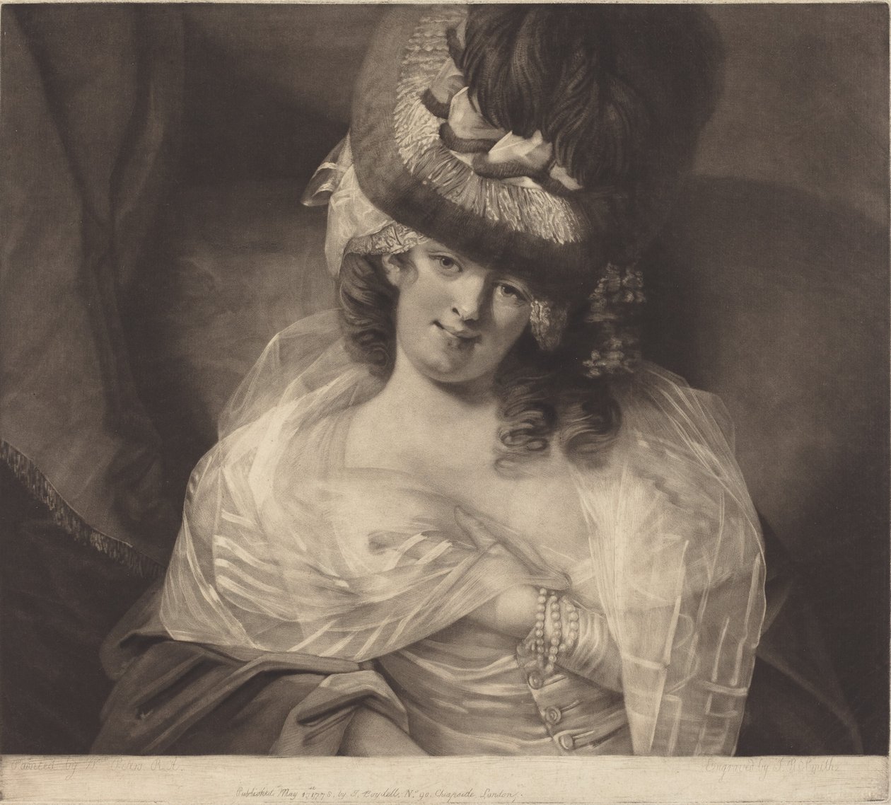 Kærlighed i hendes øjne sidder og spiller, 1778. af John Raphael Smith