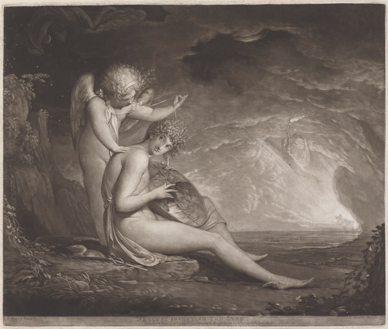 Merkur opfinder lyren af John Raphael Smith