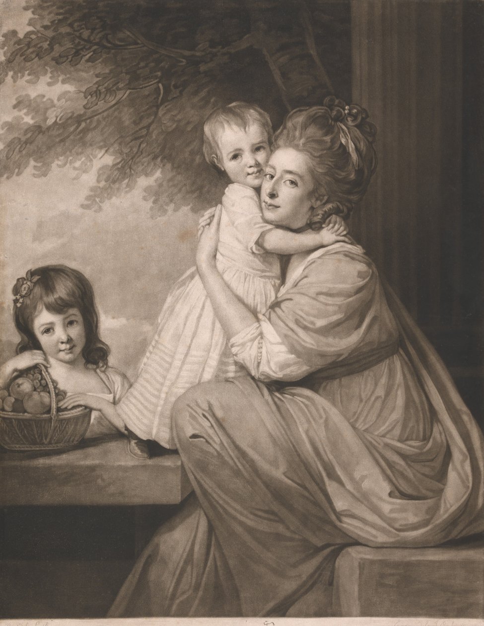 Fru Stables og hendes to døtre Harriet og Maria af John Raphael Smith
