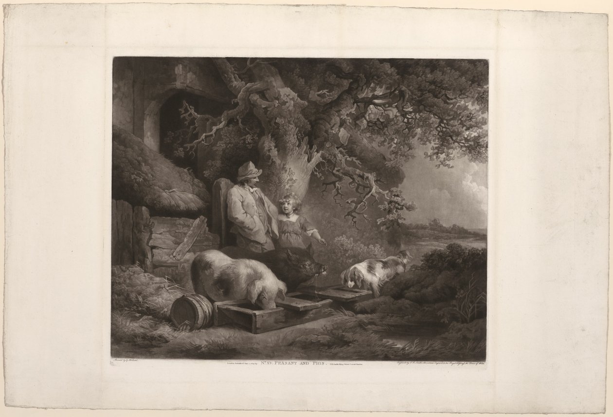 Bonde og Svin af John Raphael Smith