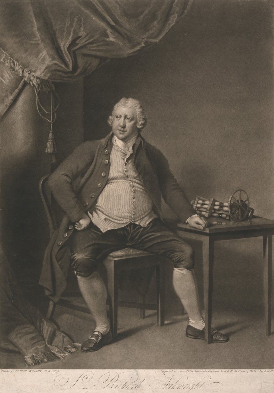 Portræt af Richard Arkwright af John Raphael Smith