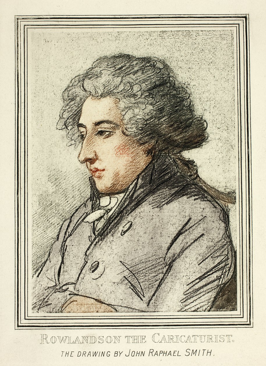 Portræt af Thomas Rowlandson, fra reproduktioner af tegninger af gamle mestre i British Museum af John Raphael Smith