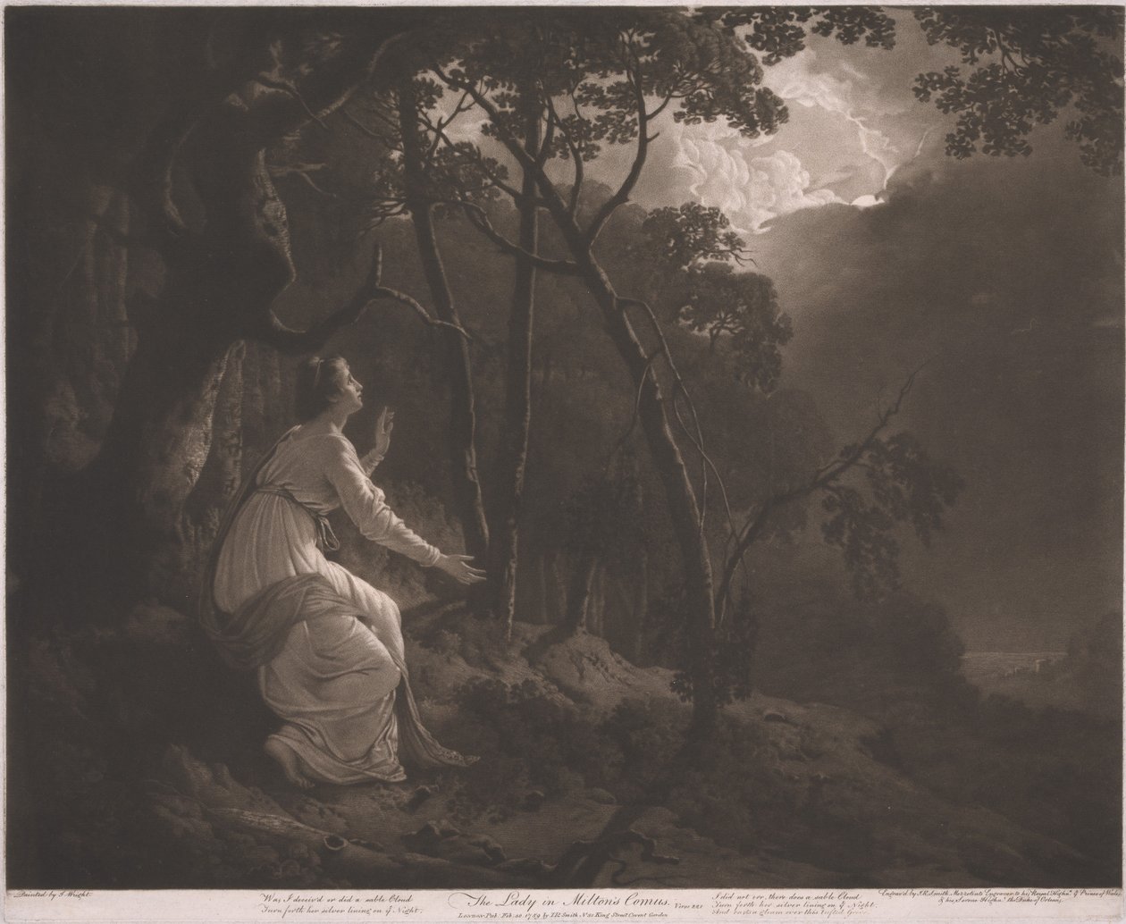 Damen i Miltons Comus af John Raphael Smith